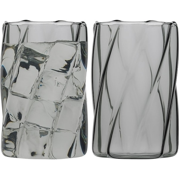 4pc Ecology Glass Aurora HiBall Tumblers Drinking Glasses 420ml/12cm Smoke