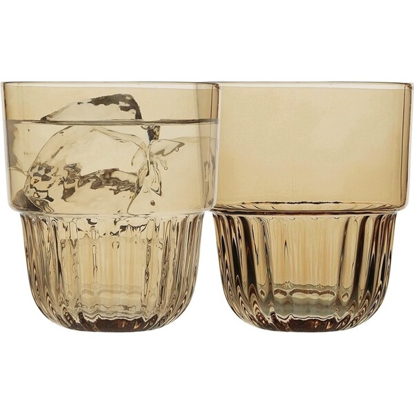 4pc Ecology Glass Callisto Tumblers Drinking Glasses Tea 260ml/9.5cm Brown
