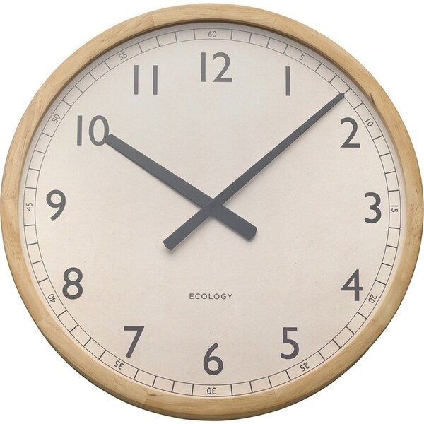 Ecology Sandglass Decorative Home Wooden Round Wall Time Clock 50cm Pine