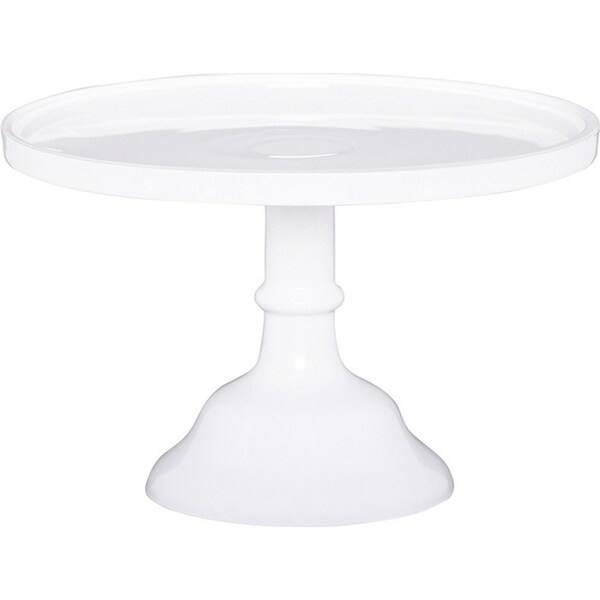 Ecology Glass Torte Cake Stand Desserts Display Holder 25x15.5cm White