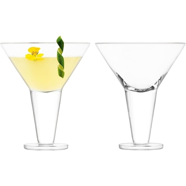 2pc LSA International Mouth-Blown Rum Cocktail Drinking Glasses Cups 300ml