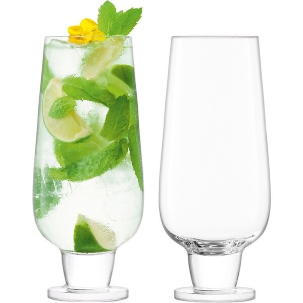 2pc LSA International Mouth-Blown Rum Mixer Drinking Glasses Cups 550ml