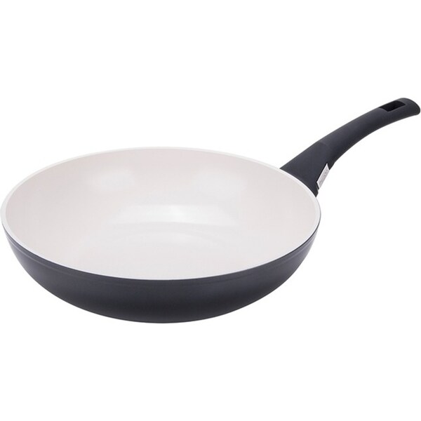 Berndes Smart Ceramic Kitchen Cooking Forged Aluminium Wok White 28cm 3L
