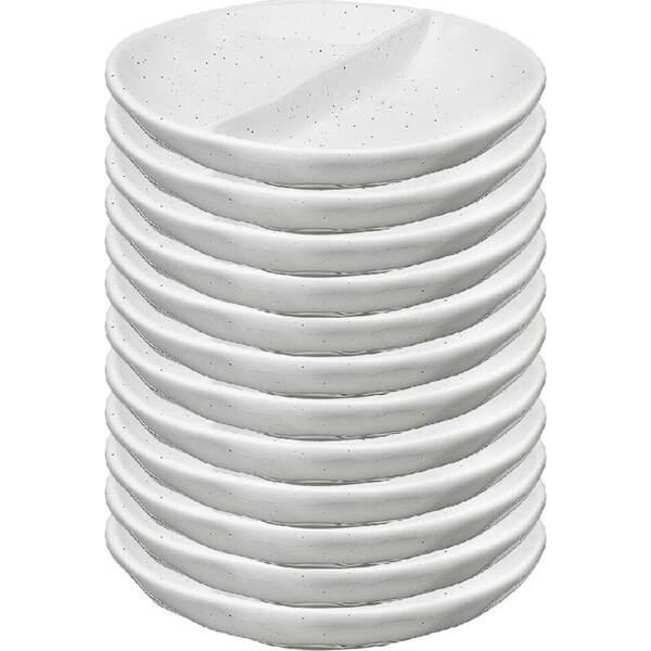 12x Ecology Speckle Stoneware w/ Reactive Graze Salt & Pepper Pinch 10.5cm Milk