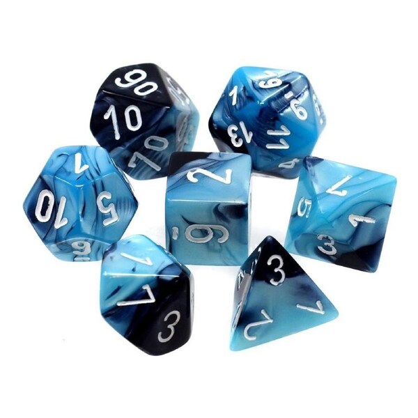 CHX 26446 Gemini Black-Shell/White 7-Die Set