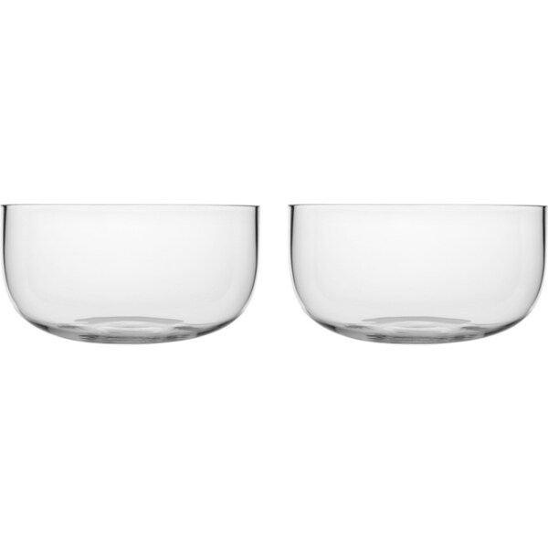 2x Ecology Kitchenware Soda Lime Glass Elegant Classic Salad Bowl Server 26cm