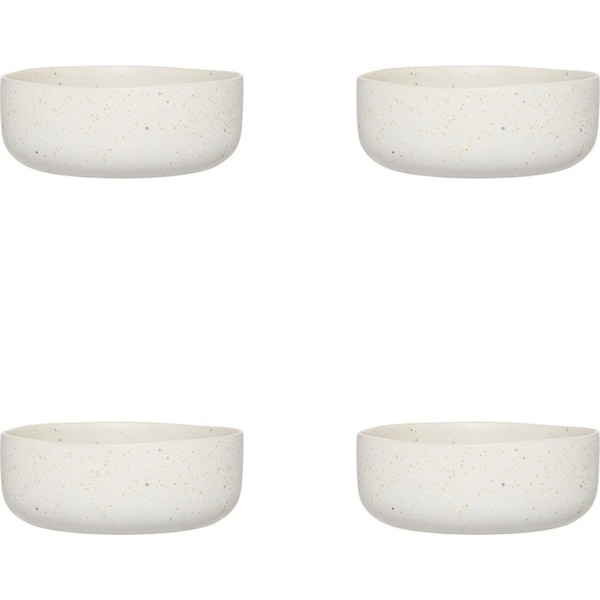 4x Ecology Ceramic Tableware Domus Elegant Style Soup/Cereal Bowl 16.5cm Ecru