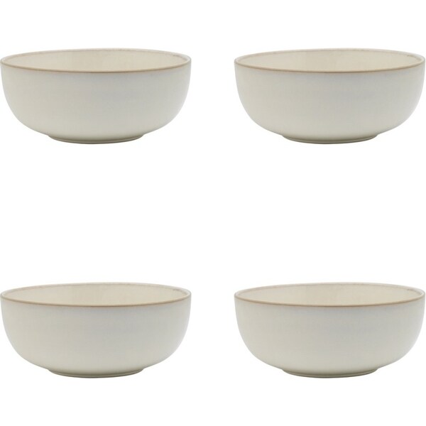 4x Ecology Stoneware Dinnerware Element Laksa Aesthetic Style Bowl 20cm Blanc