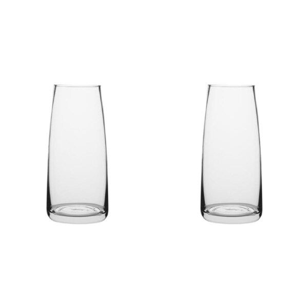 2x Ecology Fleur Posy Soda Lime Glass Home Vase Decorative Flower Vessel 25cm