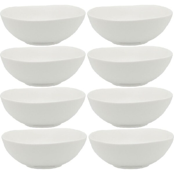 8x Ecology Elegant Kitchenware Porcelain Haven Fancy Cereal Bowl 16cm White