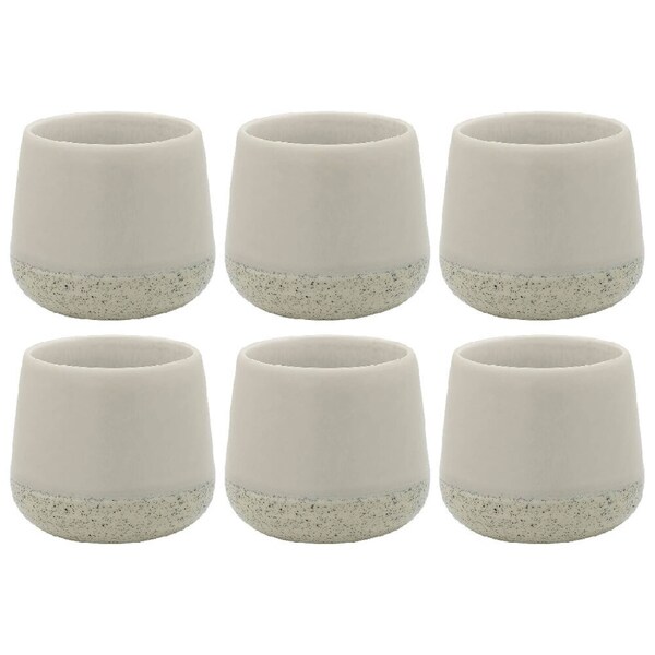 6x Ecology Stoneware Kitchenware Hull Cuddle Drinking Mug Cup 270ml/9cm Ecru