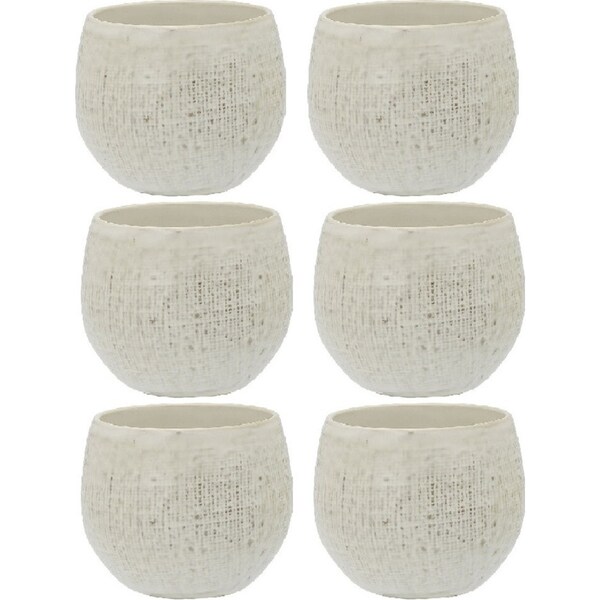 6x Ecology Dinnerware Stoneware Linen Cuddle Drinking Mug 330ml/13m Birch