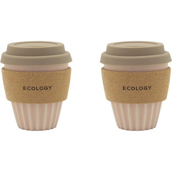 2x Ecology Wander Coffee Tumbler Carry Cup Travel Drinking Mug 300ml Pink