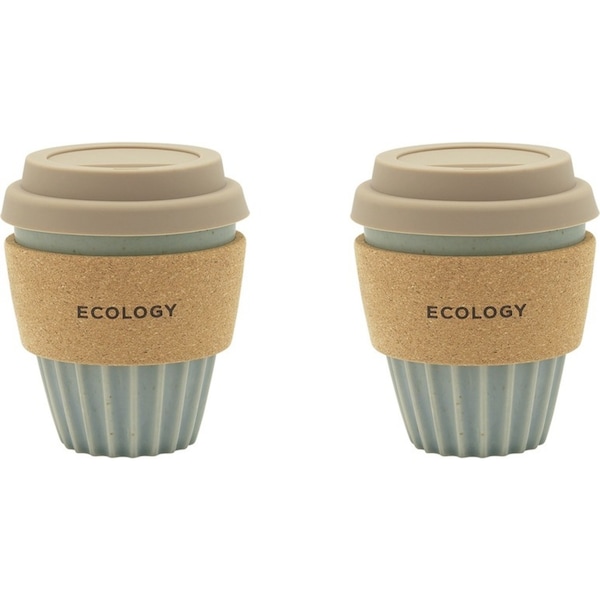 2x Ecology Wander Coffee Tumbler Carry Cup Travel Drinking Mug 300ml Seagrass