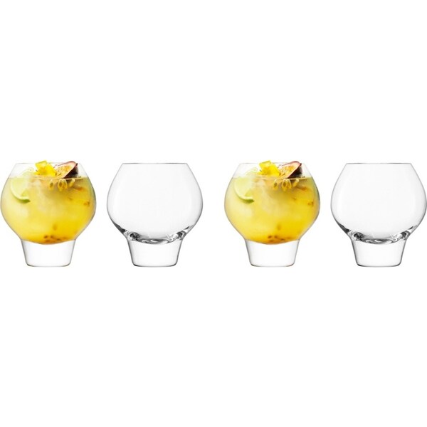4pc LSA International Mouth-Blown Rum Balloon Tumbler Drinking Glasses 380ml