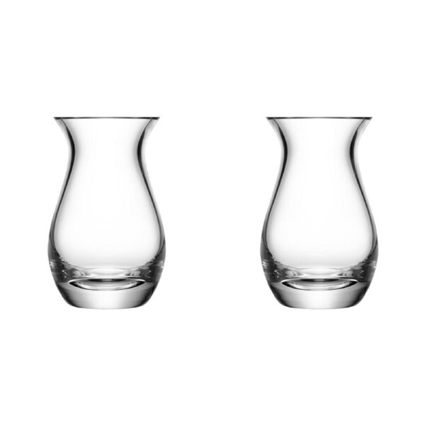 2x LSA International Flower Posy Vase Decorative Home Vessel Clear 17.5cm