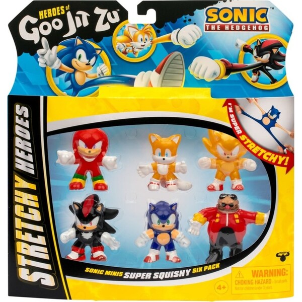 Heroes Of Goo Jit Zu Minis S4 Sonic the Hedgehog Stretchy Heroes 6 Pack