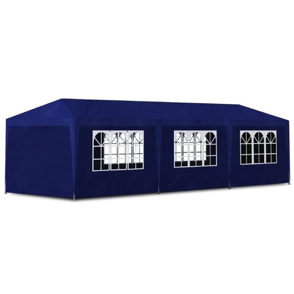 Party Tent 3x9m Outdoor Marquee Wedding Gazebo Side Wall Canopy Shade Event Blue