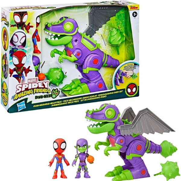 Marvel - Spidey & His Amazing Friends Goblinsaurus Mech Pack Dino Webs
