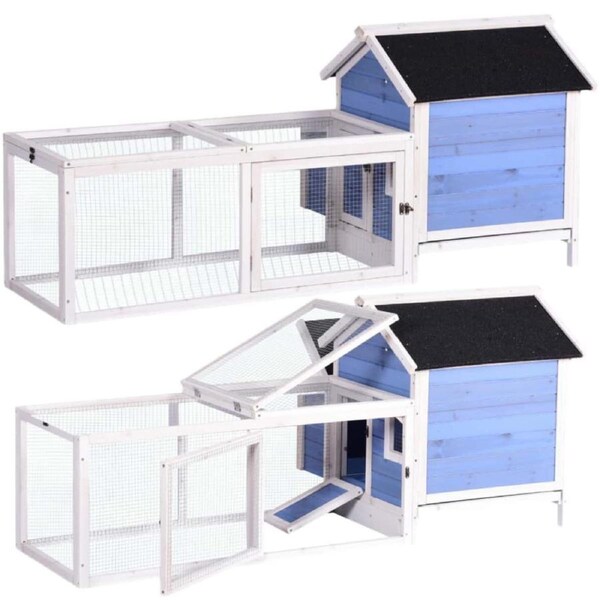 YES4PETS Large Chicken Coop Rabbit Hutch Ferret Cage Hen Chook House