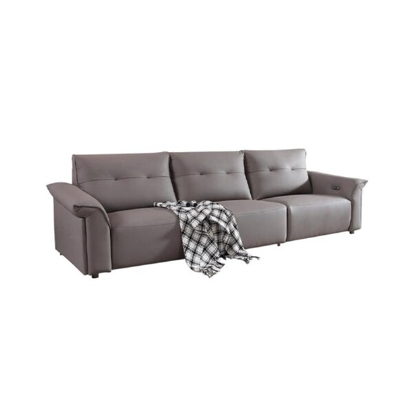 Vilano Electric Lift Recliner/Grey Leather Sofa/Chaise