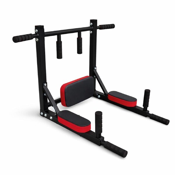 Fitness Master 2 in 1 Chin Up Bar Heavy Duty Power Pull Up Wall Mounted Gym Dip Station Equipment