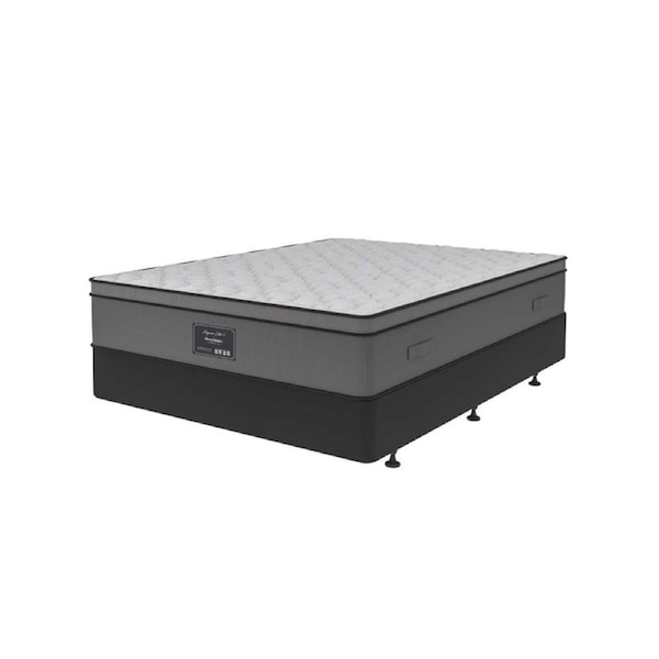 SleepMaker Elegance Elite II - Plush Double / Walnut Coloured Base