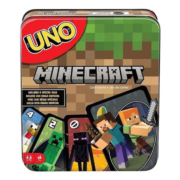 UNO Minecraft Tin Box Cards
