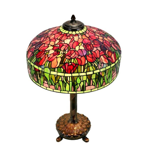 Reproduction Tulip Table Lamp With Metal Base