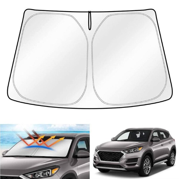 WindScreen Sun Shade for Hyundai Tucson 2015-2025 Blocks UV Rays Sun Visor Protector Foldable Sunshade