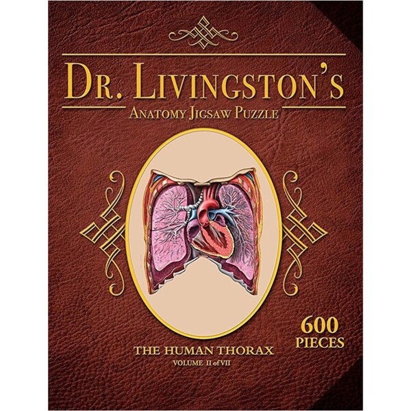 600pc Genius Games Dr. Livingston's Anatomy The Human Thorax Jigsaw Puzzle Game