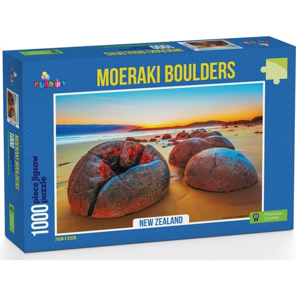 1000pc Funbox Moeraki Boulders New Zealand Jigsaw Puzzle Tabletop Game 72x52cm