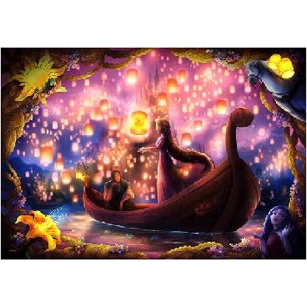 500pc Tenyo Disney Rapunzel's Wrapped in Thought Jigsaw Puzzle Game 25x36cm