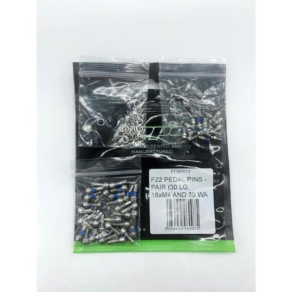 Hope F22 Pedal Pins -Pair (30 LG, 18XM4 and 30 Washer)