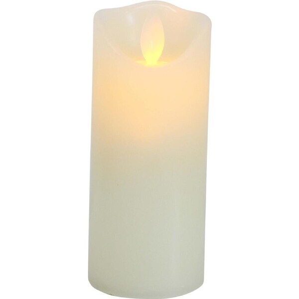 LVD Wax/Plastic Flameless LED Pillar Candle Light Home Decor 10cm Small White