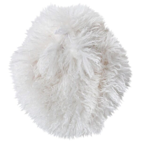 LVD White Boujee Hot Water Bottle Faux Fur Cover Winter Warmer 30cm
