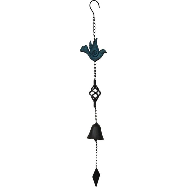 LVD 78cm Metal Hanging Bell Blue Bird Wind Chime Home/Porch Decorative Display