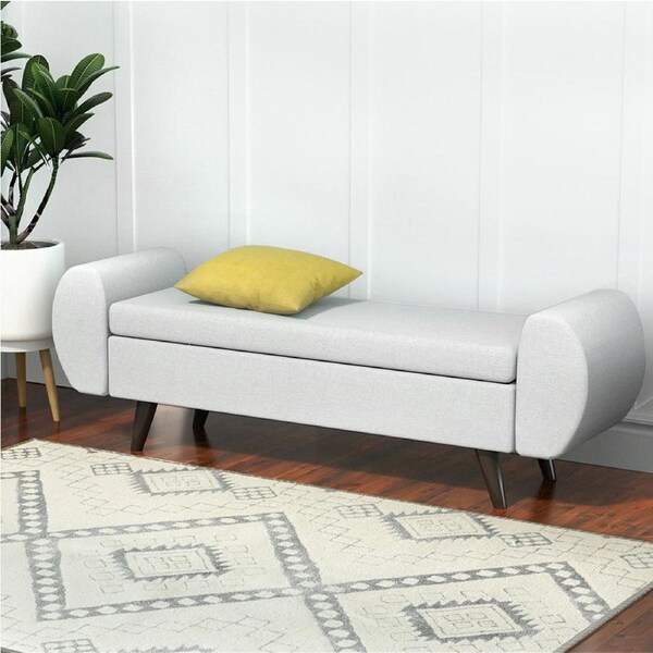 140cm Artiss Storage Ottoman Blanket Box Armrest Grey