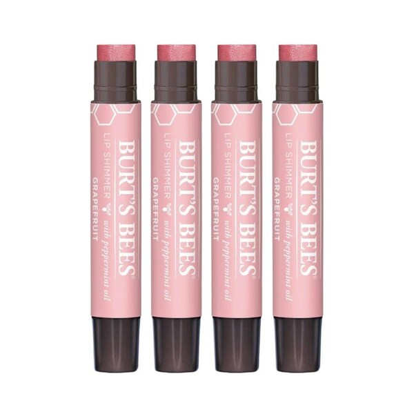 4 x Burt's Bees Lip Shimmer 2.6g - Grapefruit