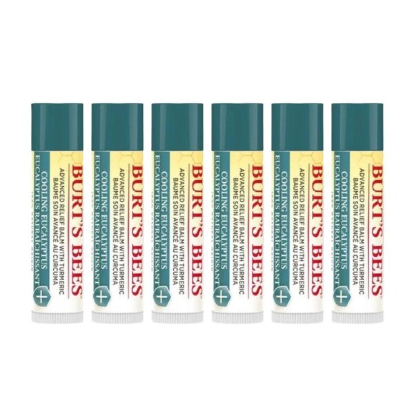 6 x Burt's Bees Advanced Relief Eucalyptus Lip Balm 4.25g