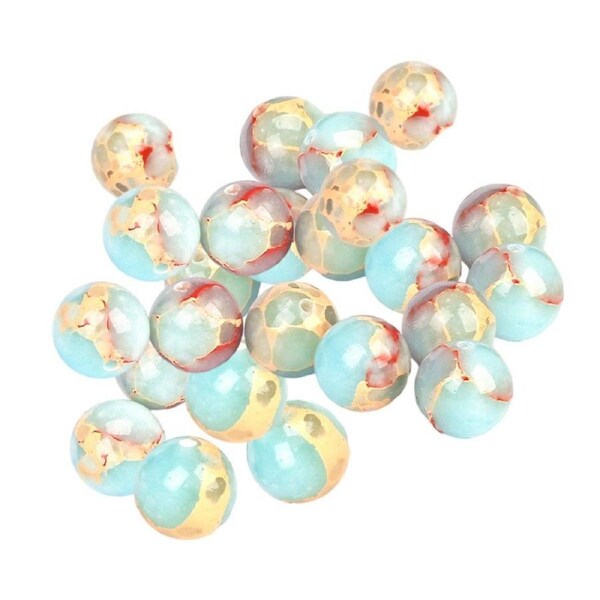 Blue Shoushan Stone Beads Blue Emperor Stone Beads Semi-finished DIY Accessories