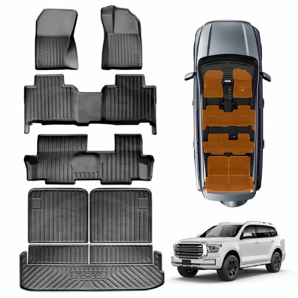 3D Floor Mats Boot Liners for GWM Tank 500 Tank500 2024-Onwards All Weather Heavy Duty Cargo Car Trunk Luggage Tray