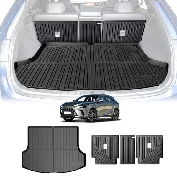Boot Liner Back Seat Protector Combo for Lexus RX350 RX350h RX500h 2022-Onwards Heavy Duty Car Kick Mats Cover Cargo Trunk Mat