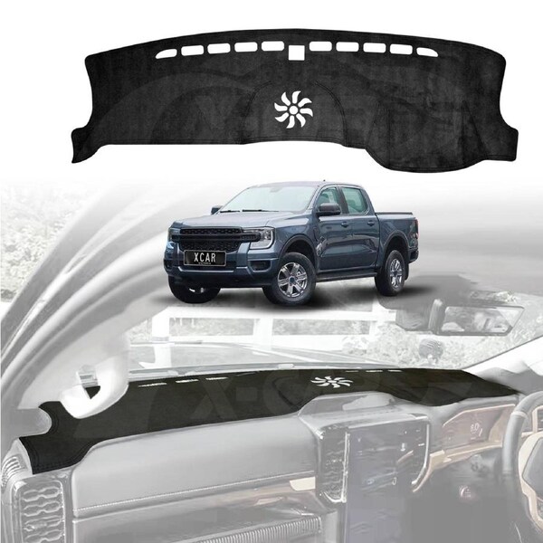 Dash Mat for Ford Next-Gen Ranger 2022-2025 Non-Slip Microfiber Pad Cover Interior Accessories