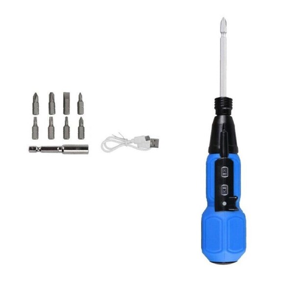 LED Light Rechargeable Cordless Electric Screwdriver Set Mini Power Tool + Bits