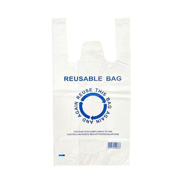 680pcs 26×50cm Eco Design Reusable Plastic Singlet Shopping Bags Grocery Carry Checkout