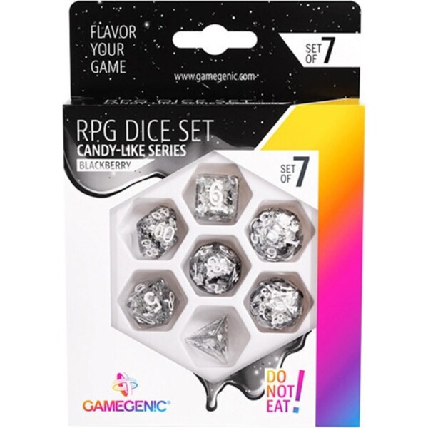 7pc Gamegenic Candy-like Series Blackberry RPG Dice Set TCG/CCG Gaming Accessory