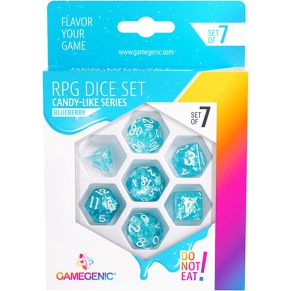 7pc Gamegenic Candy-like Series Blueberry RPG Dice Set TCG/CCG Gaming Accessory