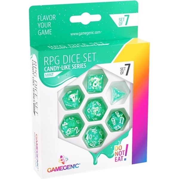 7pc Gamegenic Candy-like Series Mint RPG Dice Set TCG/CCG Gaming Accessory