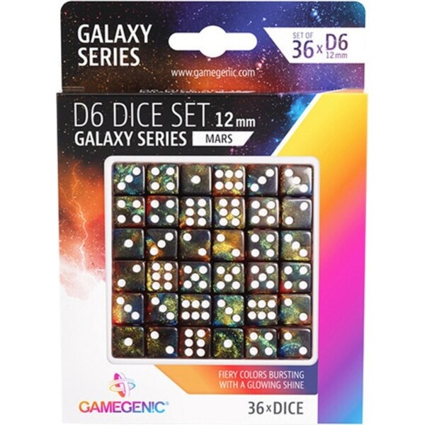 36pc Gamegenic Galaxy Series Mars D6 Dice Set 12mm TCG/CCG Gaming Accessory